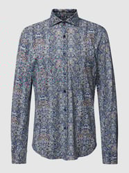 Vrijetijdsoverhemd met all-over motief van Paul & Shark Blauw - 9