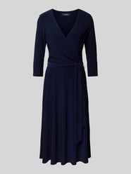 Midikleid mit Bindegürtel Modell 'CARLYNA' von Lauren Ralph Lauren Blau - 19