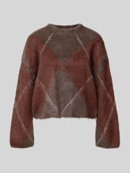 Strickpullover im Allover-Look mit Rundhalsausschnitt von YAS - 9