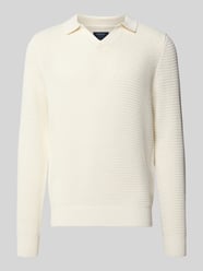 Sweter z dzianiny z prążkowanymi wykończeniami od MCNEAL - 21
