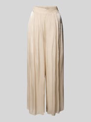 Wide Leg Hose aus fließendem Stoff mit elastischem Bund von Rinascimento Beige - 25
