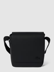 Umhängetasche mit Label-Detail Modell 'FLAP CROSSOVER' von Lacoste Grau / Schwarz - 26