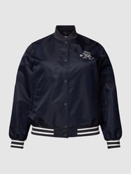 PLUS SIZE bomberjack met labelstitching, model 'VARSITY' van Tommy Hilfiger Curve Blauw - 2