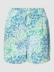 Shorts aus reiner Viskose mit Allover-Muster Modell 'Joella' von B.Young Blau - 40
