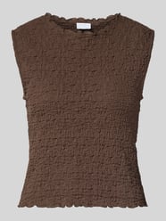 Top mit Strukturmuster und Rundhalsausschnitt von Jake*s Collection - 33