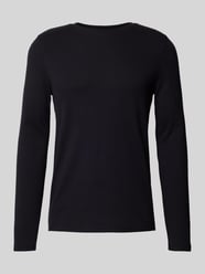 Longsleeve mit geripptem Rundhalsausschnitt von MCNEAL Schwarz - 15