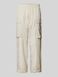 Trackpants mit Pattentaschen und Logo-Print von EA7 Emporio Armani Beige - 3