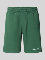 Sweatshorts met elastische band en gestikt logo van PEGADOR - 14