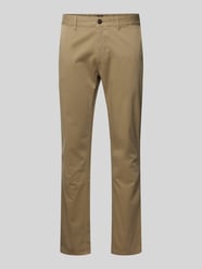 Chinosy o kroju slim fit z wpuszczanymi kieszeniami w stylu francuskim od BOSS Orange - 9