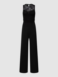 Jumpsuit met bloemborduursels van Lipsy Zwart - 42