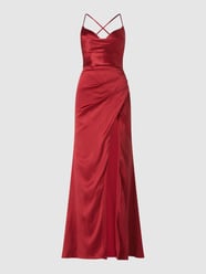 Abendkleid aus Satin von Luxuar Bordeaux - 13