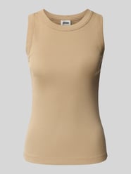 Tanktop in riblook, model 'OLINA' van Drykorn Beige - 36