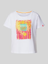 T-Shirt mit Rundhalsausschnitt von Frieda & Freddies Weiß - 28