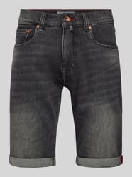 Korte jeans in 5-pocketmodel, model 'Lyon' van Pierre Cardin Grijs / zwart - 29