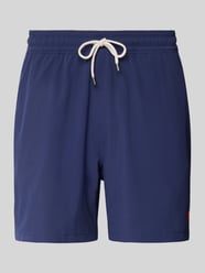 Regular Fit Badeshorts mit Logo-Stitching Modell 'TRAVELER' von Polo Ralph Lauren Underwear Blau - 1