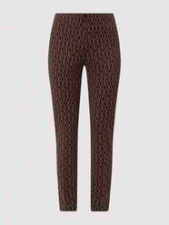 Comfortbroek met all-over motief, model 'Zene' van Gardeur Blauw / turquoise - 33