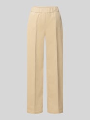Stoffen broek met elastische band, model 'Mucia' van OPUS PANTS Beige - 44
