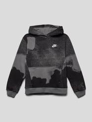 Hoodie im Allover-Look mit Label-Stitching von Nike Schwarz - 41