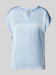 Blusenshirt mit Tunikakragen Modell 'Tilde' von Soyaconcept Blau - 48