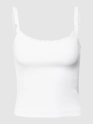 Crop Top in Ripp-Optik von REVIEW Weiß - 23