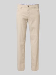 Regular Fit Leinenhose im 5-Pocket-Design Modell 'CADIZ' von Brax Beige - 12