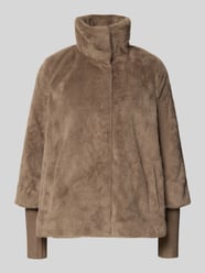 Jacke aus Kunstfell mit Stehkragen von Zero Beige - 15