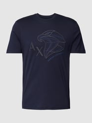 T-Shirt mit Label-Motiv-Stitching von ARMANI EXCHANGE Blau - 29