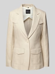 Regular Fit Blazer aus Leinen-Mix mit Pattentaschen von Marc Cain Beige - 2