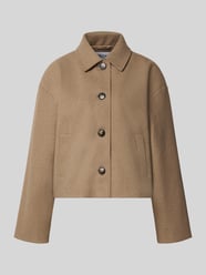 Loose Fit Kurzmantel mit Umlegekragen Modell 'AYA' von PIECES Beige - 43