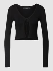 Kurtka z dzianiny z wiązaniem model ‘GLORY’ od Vero Moda Czarny - 2