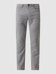 Hose in schmaler Passform mit Stretch-Anteil von Montego Grau / Schwarz - 42