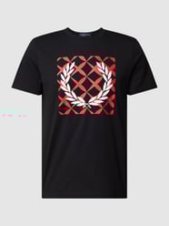 T-Shirt mit Motiv-Print von Fred Perry Schwarz - 9