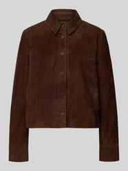 Lederjacke mit Knopfleiste von Jake*s Collection - 8