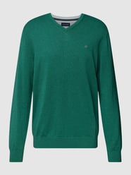 Sweatshirt met V-hals van Christian Berg Men Groen - 36
