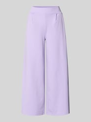 Wide fit broek met elastische band model 'Kate' van ICHI - 5