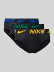 Majtki o kroju slim fit z wyhaftowanym logo w zestawie 3 szt. od Nike - 36