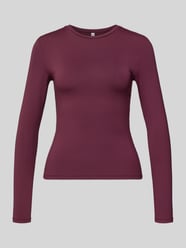 Bluzka z długim rękawem o kroju slim fit z okrągłym dekoltem model „LULA” od PIECES - 28