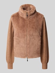 Strickjacke mit Stehkragen und Zweiwege-Reißverschluss von monari - 16