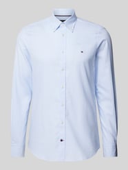 Business-Hemd mit Button-Down-Kragen Modell 'Logan' von Tommy Hilfiger Tailored Blau - 32