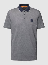 Slim Fit Poloshirt mit Label-Patch Modell 'Oxford' von BOSS Orange Blau - 26