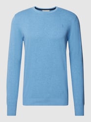 Gebreide pullover met ronde hals, model 'Jupiter' van Bruun & Stengade Blauw / turquoise - 30