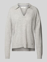 Gebreide pullover met labeldetail, model 'LILLIAN' van Brax Grijs / zwart - 20