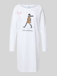 Nachthemd met motiefprint, model 'Schmusekatze' van LOUIS & LOUISA - 28