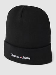 Beanie mit Label-Stitching Modell 'SPORT' von Tommy Jeans Schwarz - 34