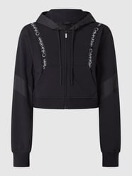 Cropped Sweatjacke mit Logo-Streifen  von Calvin Klein Performance Schwarz - 33
