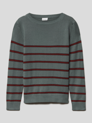 Strickpullover mit Streifenmuster von Name It Grün - 30