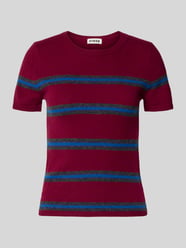 Strickshirt aus reinem Kaschmir von Staud Bordeaux - 16