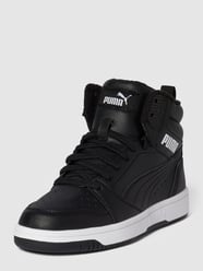 High top sneakers met labeldetails, model 'Rebound V6 Mid' van Puma Zwart - 37