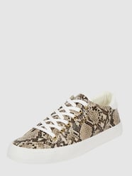 Sneakers in leerlook, model 'Ester' van Guess Bruin - 8