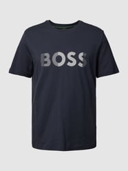 T-shirt met labelprint van BOSS Green Blauw - 47